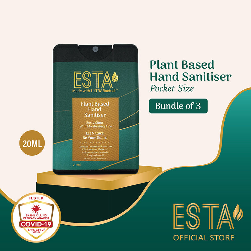 ESTA Card Sized Hand Sanitiser 20ml [Bundle of 3]