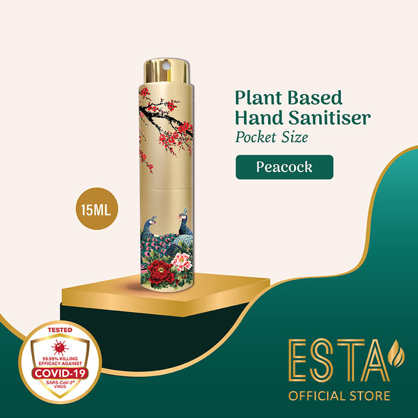 ESTA Peacock Gold Pocket Hand Sanitiser 15ml